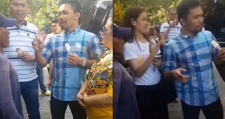 Manny Pacquiao Gives Random Ice Cream Vendor $600, a House, and a Job
