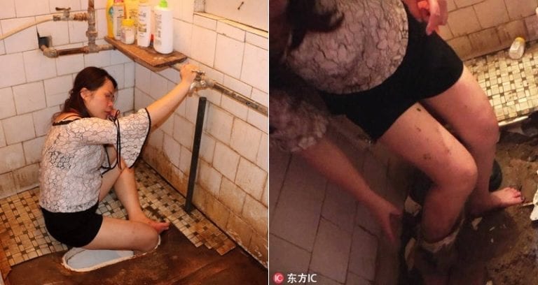 Weeping Drunk Woman Gets Her Leg Stuck In a Squat Toilet in China, Has a Crappy Time