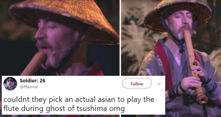 White Guy Playing the Flute in Samurai Clothes Causes Major Side-Eye at E3