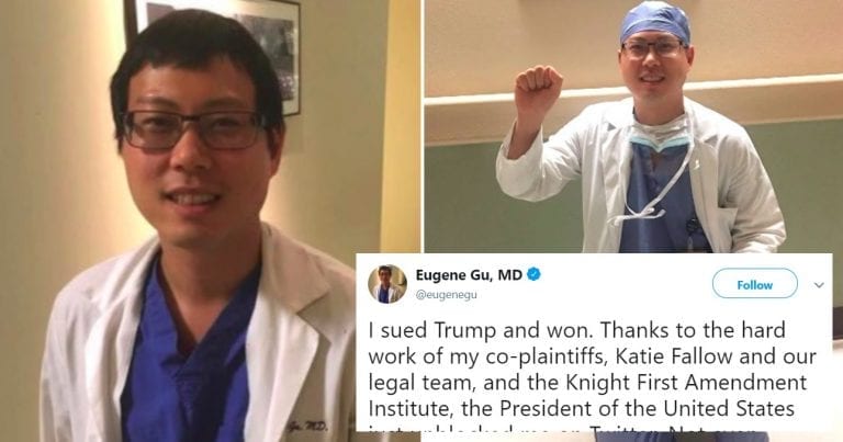 Asian American Doctor Sues Donald Trump For Blocking Him on Twitter — And Wins