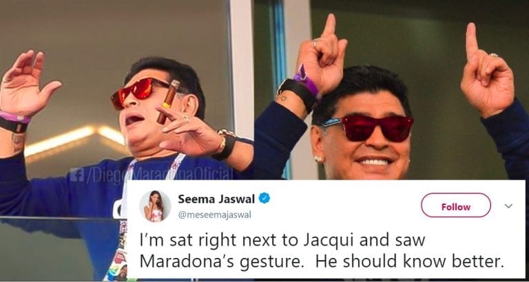 Argentinian Football Legend Pulls Racist ‘Slant Eyes’ at World Cup to Be ‘Nice’ to an Asian Boy