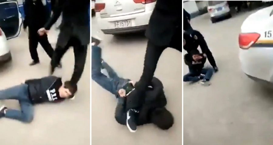 Horrific Video Allegedly Shows Chinese Police Ruthlessly Beating Uyghur Muslim in Handcuffs