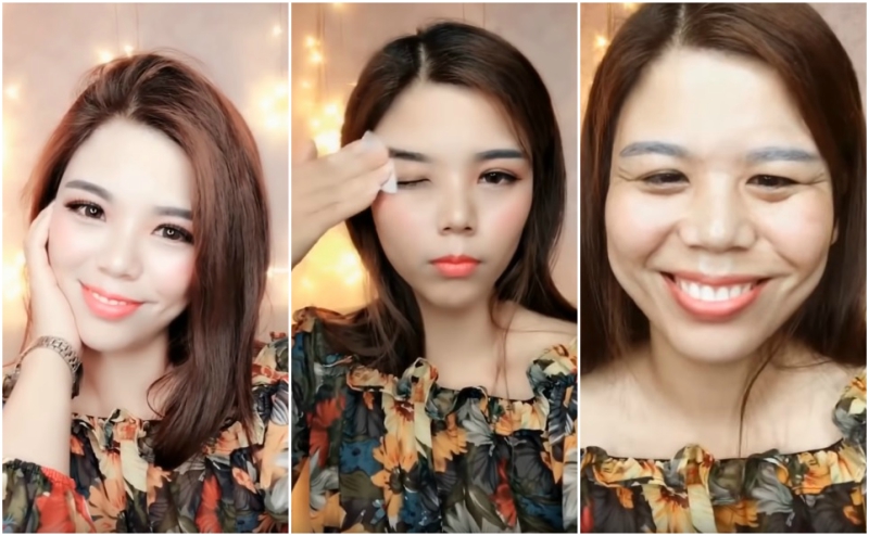 before and after makeup korean