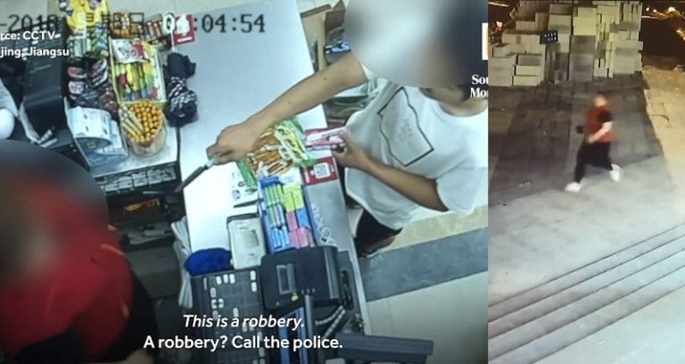 Badass Female Cashier Chases Off Robber Who Threatened Her With a Knife