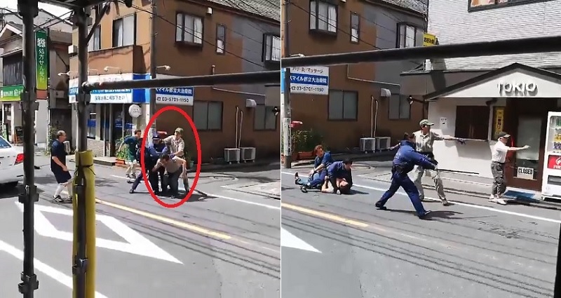 Deliveryman Caught on Video Taking Down Knife-Wielding Criminal So Police Can Arrest Him