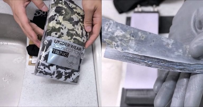 Japanese YouTuber Sharpens Underwear Into a Knife That Can Cut Vegetables