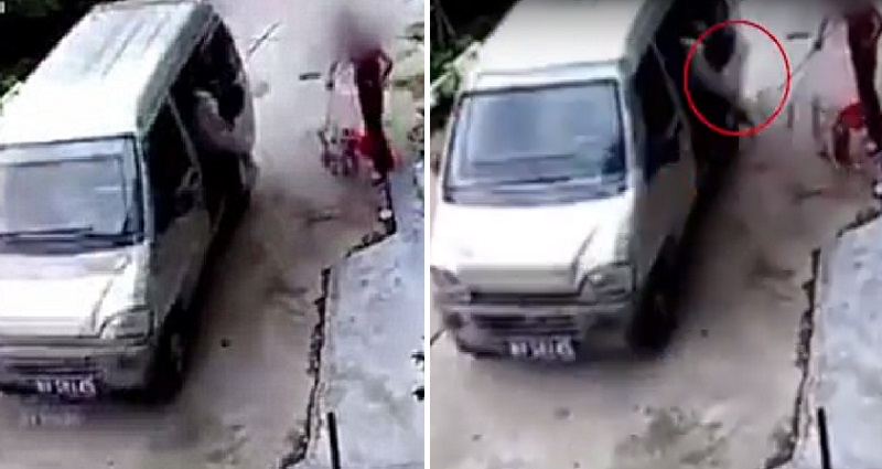 Chinese Pet Owner Stops Thieves From Almost Snatching Dog From a Moving Car