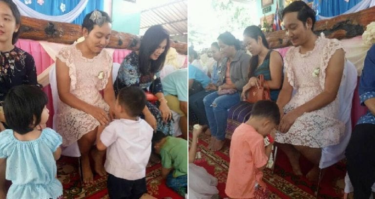 Single Dad in Thailand Dresses Like a Mom For Son’s Mother’s Day School Event
