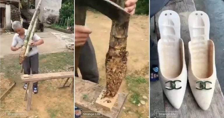 Chinese Carpenter Makes ‘Chanel’ High Heels Out of Bamboo