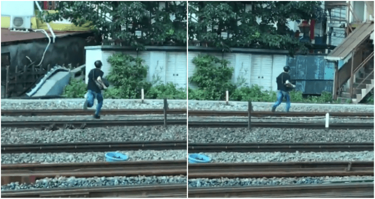 Man Sprints Across Train Tracks in Tokyo After Getting Caught Filming Up Woman’s Skirt