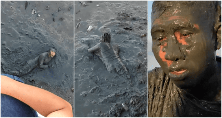 Drunk Thai Man Gets Stuck in Mud During Morning Run, Needs a Forklift to Get Out