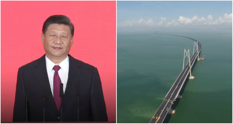 Chinese President Xi Jinping Surprises Crowd With 5-Second Speech for $20 Billion Sea Bridge