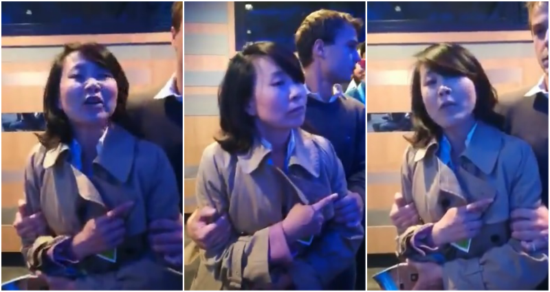 Chinese Reporter Caught on Video Assaulting Volunteers at U.K. Conference