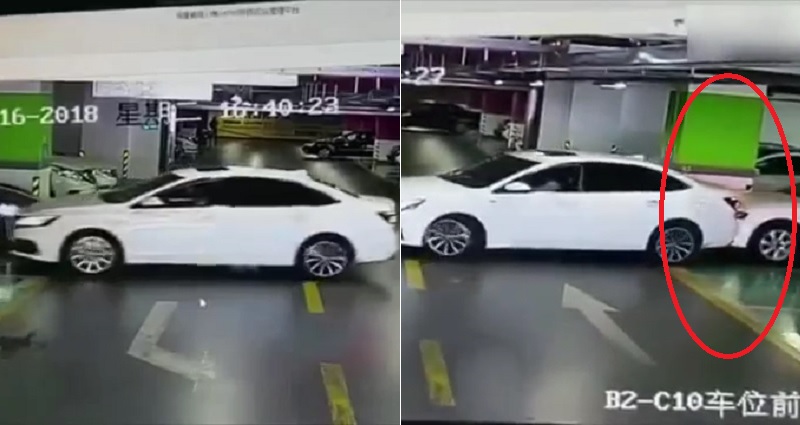 Woman Caught on Camera Hitting Three Luxury Vehicles Trying to Back Out ...