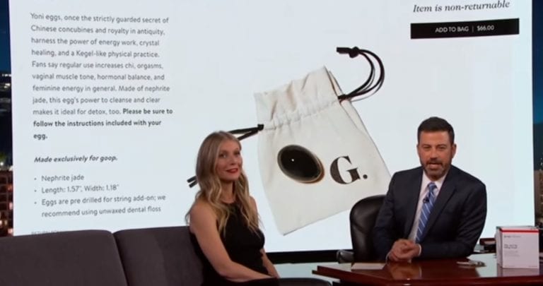 Gwyneth Paltrow Claims Inserting Jade Egg Into Your Vagina is an ‘Ancient Chinese Practice’