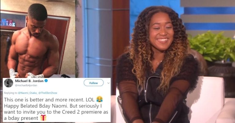Naomi Osaka Gets the Sexiest Birthday Invite From Michael B. Jordan