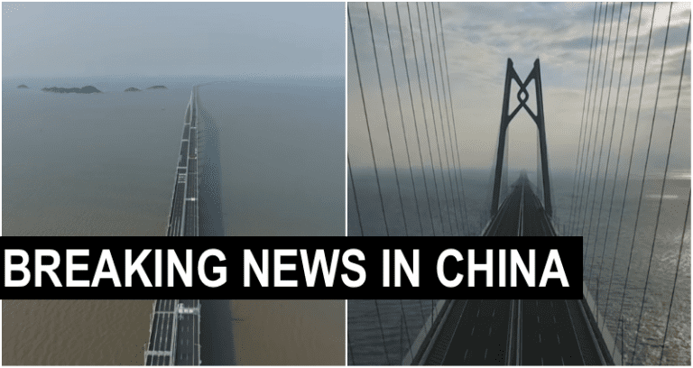 China Opens World’s Longest Sea Bridge 20 Times Longer Than the Golden Gate Bridge