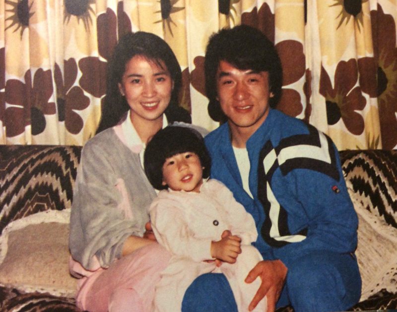 jackie chan with his wife and kids