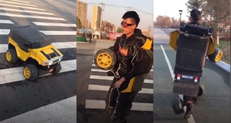 Chinese Inventor Turns Himself Into a Real ‘Transformer’ by Creating Electric-Powered Costume