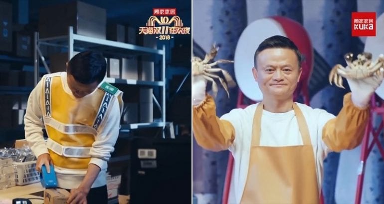 Billionaire Jack Ma Puts on Lipstick and Models Clothes For Singles Day Show