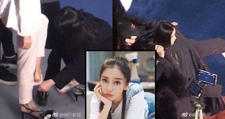 Viral Photo of Angelababy’s Assistant Allegedly Kneeling to Take Her Shoes Off Draws Outrage