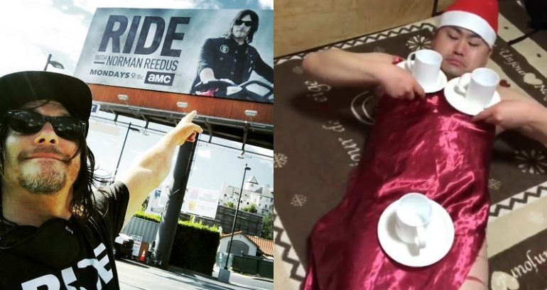 Japanese Comedian Goes Viral Again For Epic Table Cloth Trick Because of Norman Reedus
