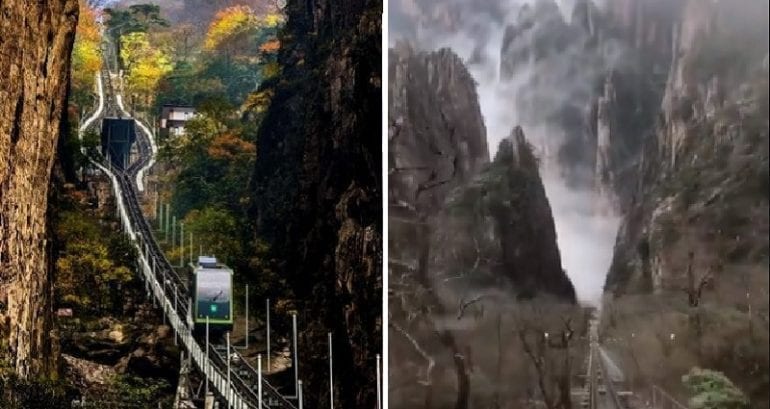 Chinese Railway Offers a Jaw-Dropping Scenic View of the Heavenly Mountain Range