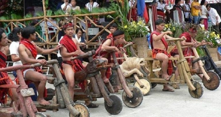 Badass Filipino Tribe Races Down Mountain Using Hand-Carved Wooden Bikes