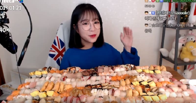 Korean YouTuber Devours 240 Pieces of Sushi in Jaw-Dropping 'Mukbang' Video