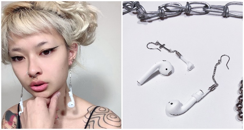 Woman Creates Genius Airpod Earrings So She Never Loses Them Again