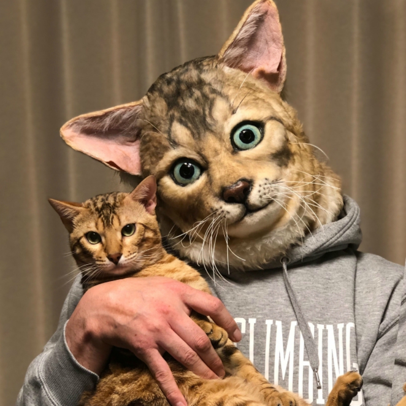 Cat lovers in Japan can now turn themselves into hyper-realistic clones of their pets.