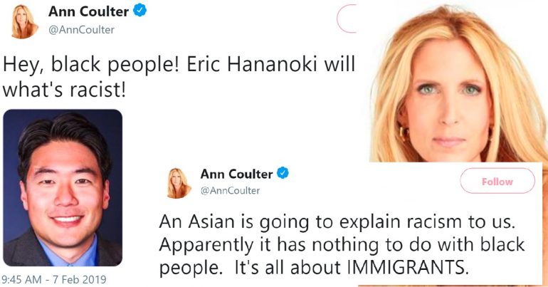 Ann Coulter Attacks Asian Reporter on Twitter Because Apparently Asians Can’t Talk About Racism