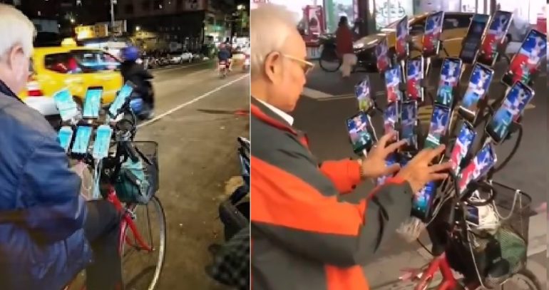 Taiwan’s Legendary ‘Pokémon Go’ Grandpa Has Evolved, Now Has Even More Phones