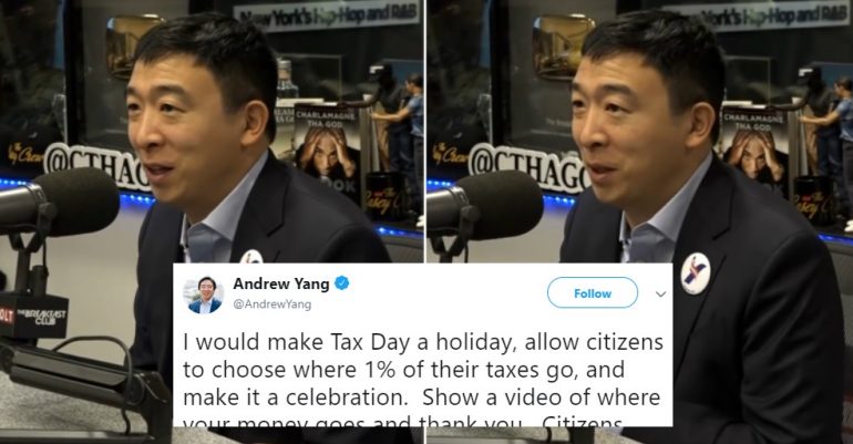 Andrew Yang Wants to Make One of the Worst Days of the Year an Enjoyable Holiday