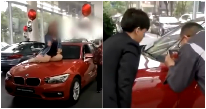 Woman Stages Protest Over Faulty Airbags at BMW Dealer, Police Called After She Damages Car