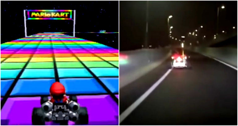 Man Drives a ‘Mario Kart’ Over Tokyo’s Rainbow Bridge, Still on the Run From Police