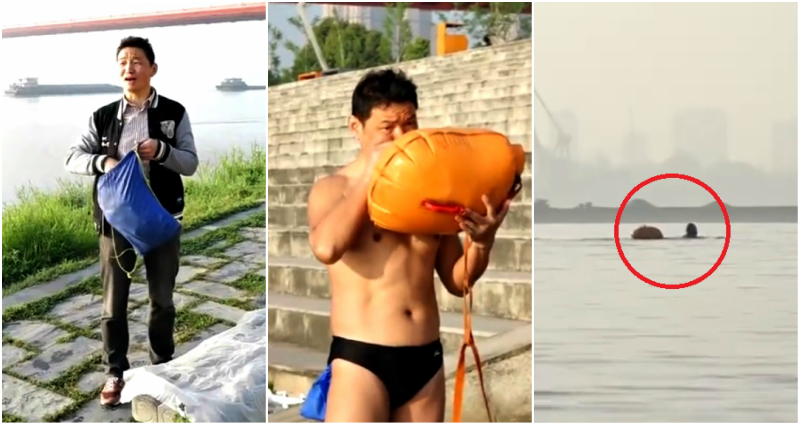 This Man Has Swum Across the Yangtze River for 11 YEARS to Cut His Office Commute