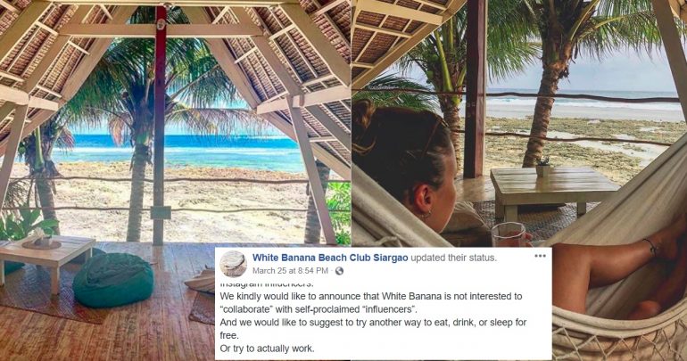 Philippines Beach Club Owner Destroys Instagrammers Who Want Free Stuff for ‘Exposure’