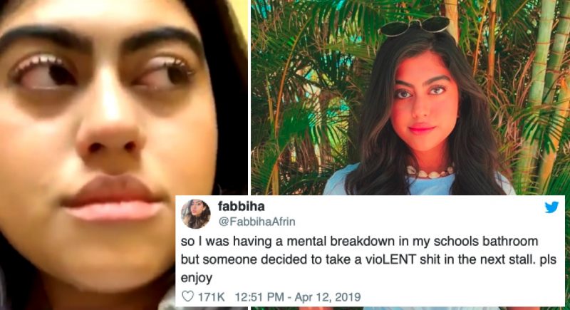 High Schooler Having Breakdown in the Bathroom Interrupted By Shamelessly Loud Pooper