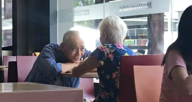 Elderly Man Looking at His 'Date' in McDonald's Sparks Hope That Love ...