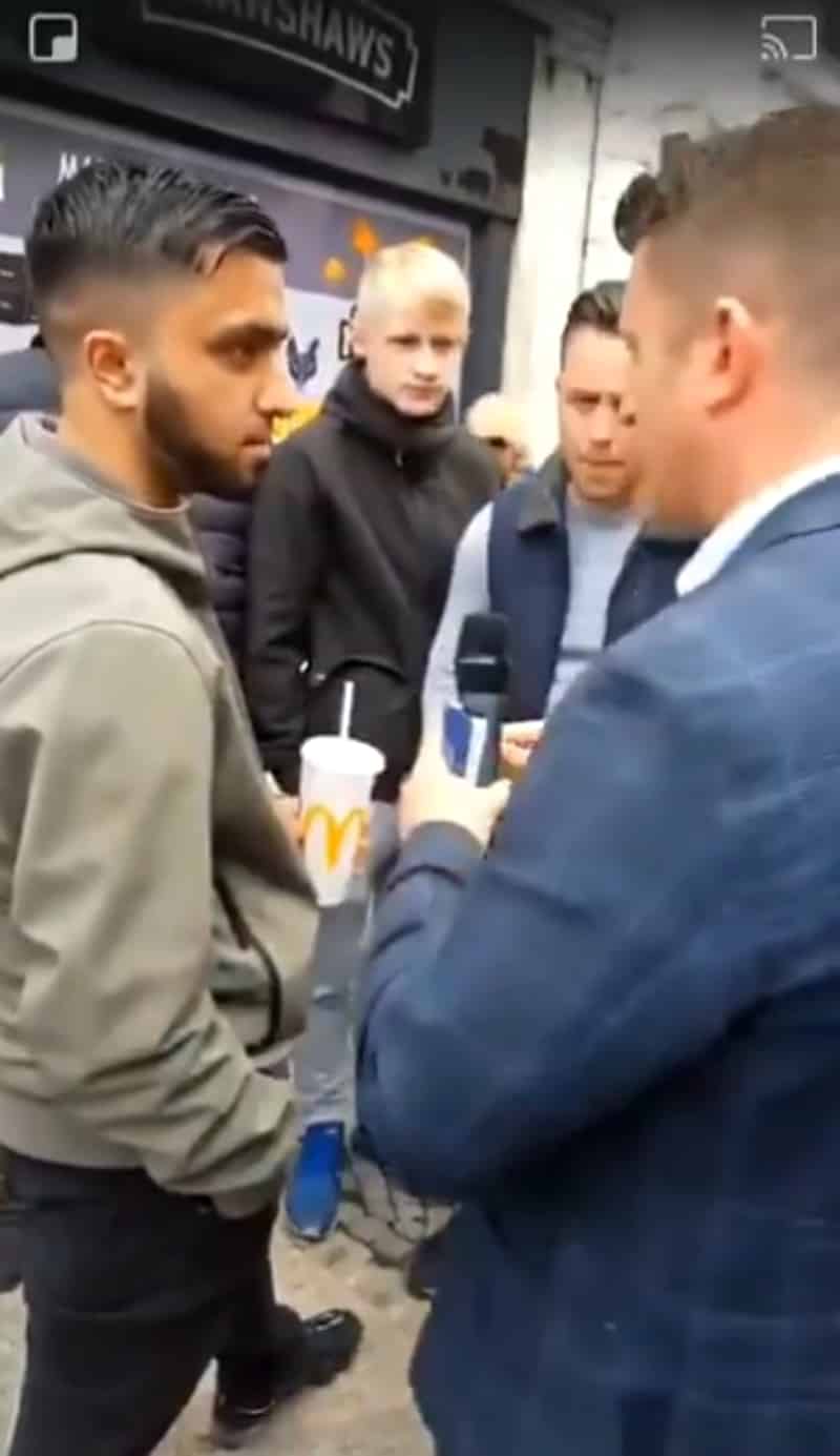 The Asian man who doused far-right activist Tommy Robinson with a milkshake has started to receive death threats following the incident in England on Thursday.