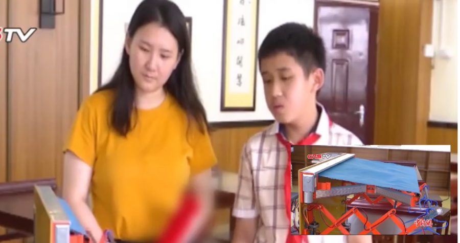 Chinese Boy Invents Automatic Drying Rack That Detects Rain After ...