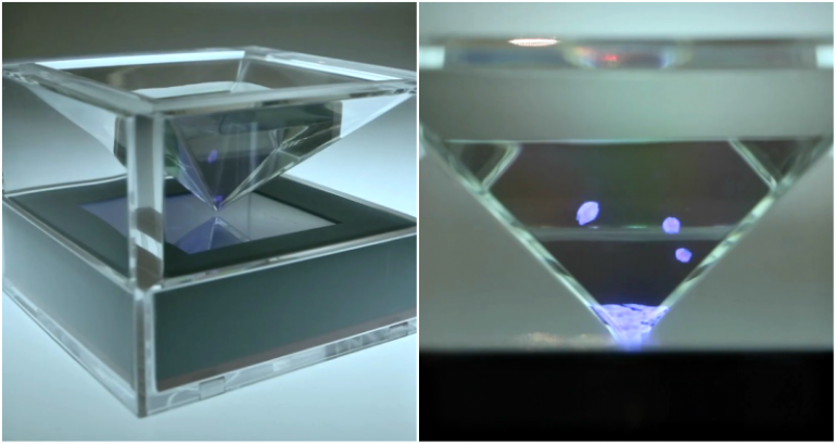Futuristic Sake Cup Fills Your Drink With Holographic Cherry Blossoms