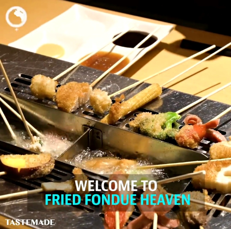 A restaurant in Japan that lets diners batter and fry their food to a perfect crisp is all the rage on social media.