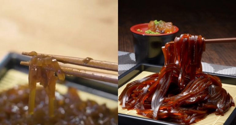 Japanese Coffeehouse Unveils Cold Coffee Jelly Noodles for the Summer