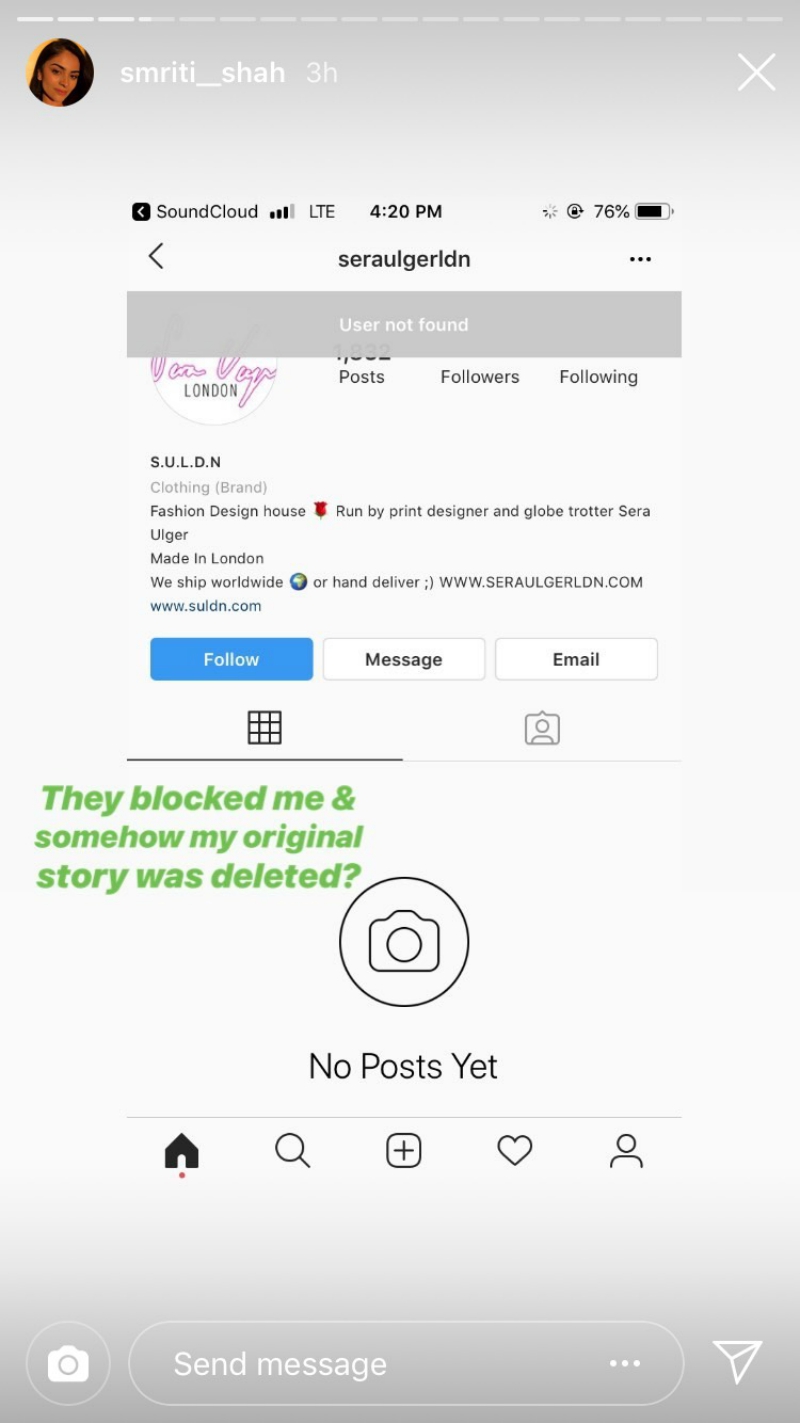 Sera Ulger, based in Dalston, East London released a swimsuit, jacket, and a pair of trousers containing the image in January, apologizing later for offending the Hindu community “without meaning to.”