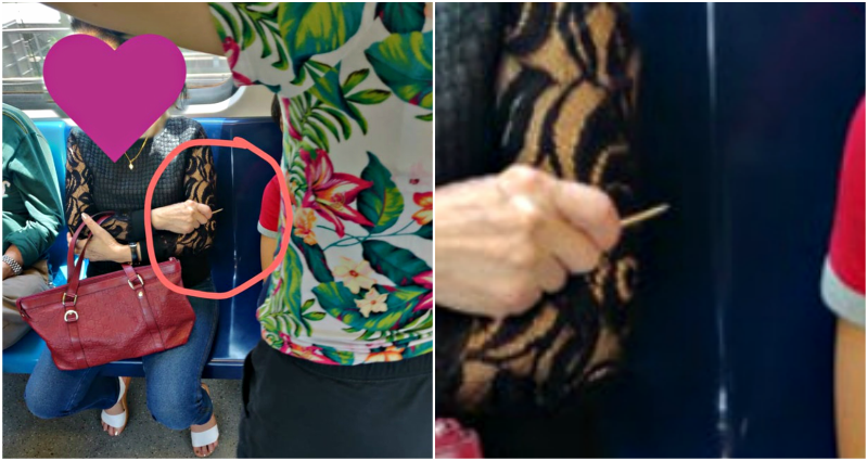 Woman Aims Toothpick at Sleepy Child on Train to Protect Personal Space