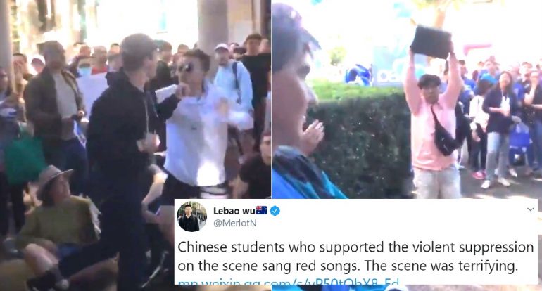 Pro-Hong Kong Students in Australia Allegedly Attacked By Pro-China Students During Protest