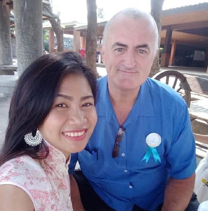 The Filipino girlfriend of a retired policeman from Australia was pregnant when he allegedly staged her death to make it look like a suicide.