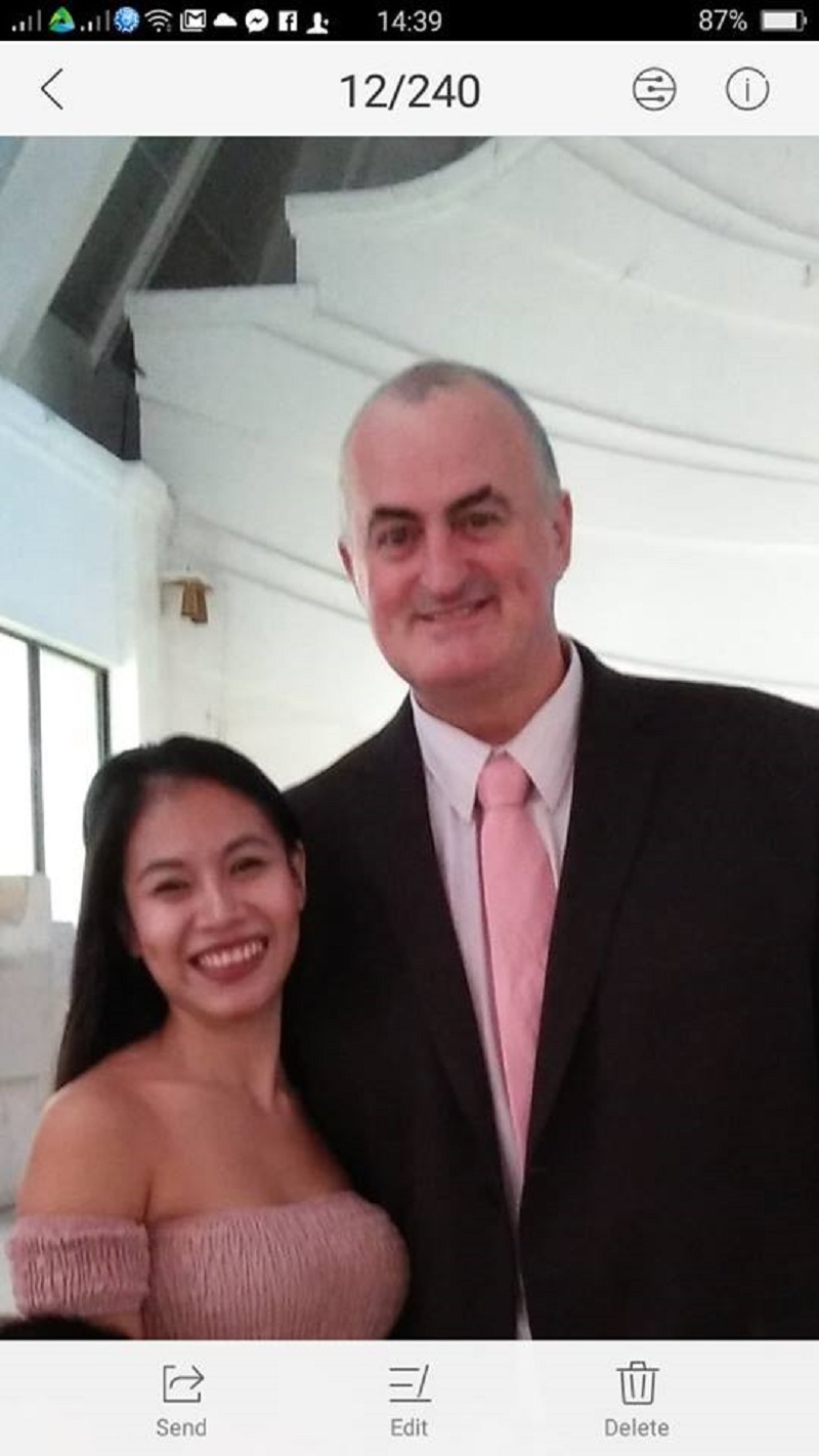 The Filipino girlfriend of a retired policeman from Australia was pregnant when he allegedly staged her death to make it look like a suicide.